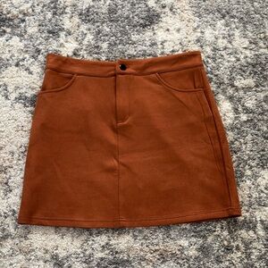 SHEIN Brown A-Line Mini Skirt Casual